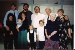 The Sauvageau-Sauyet-Nason Clan at Hudge's memorial service  Click to enlarge.